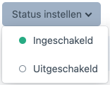 status instellen.