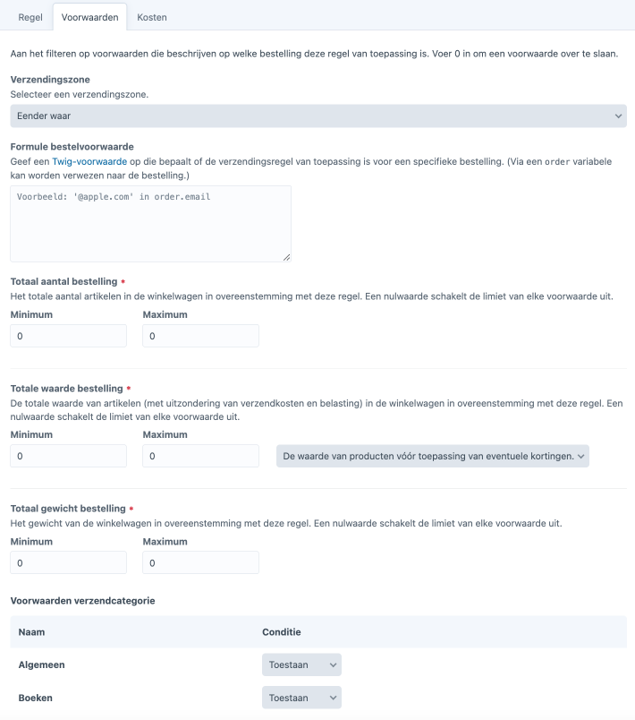 tabblad voorwaarden.