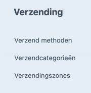 verzendmenu.