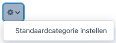categorie instellingen.