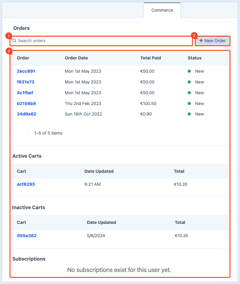 customers detailpage.