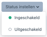 status instellen.