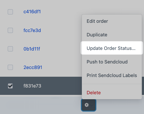 orders bulkupdate orderstatus.