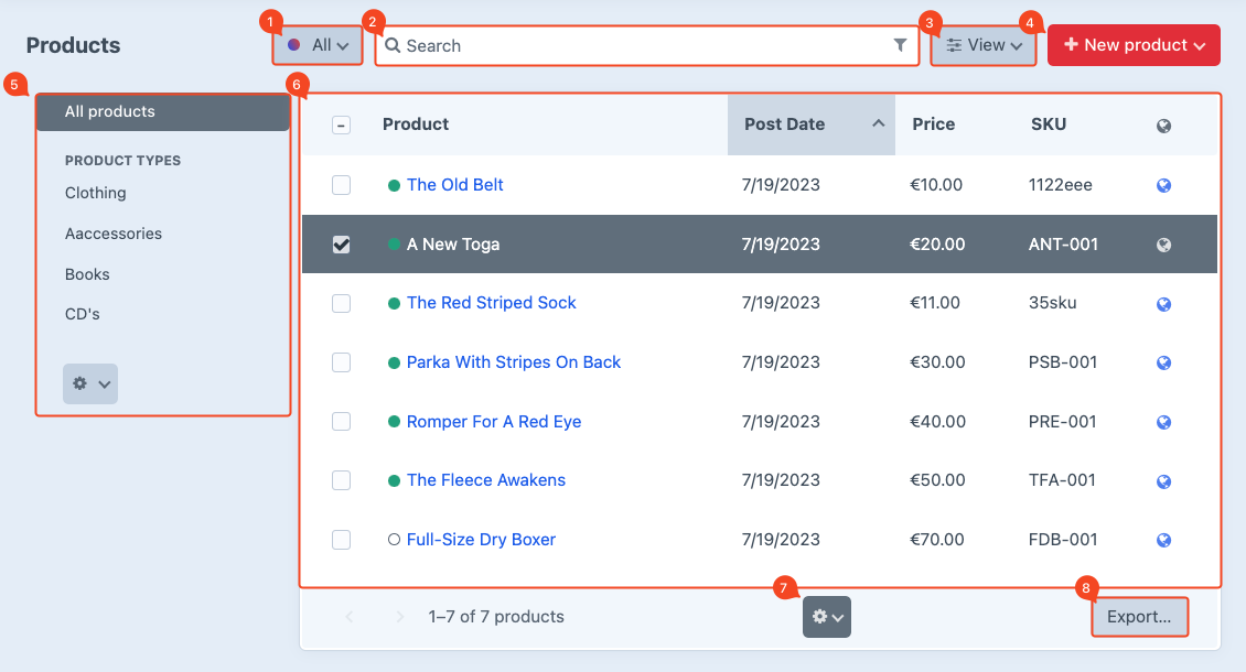 products overviewpage.