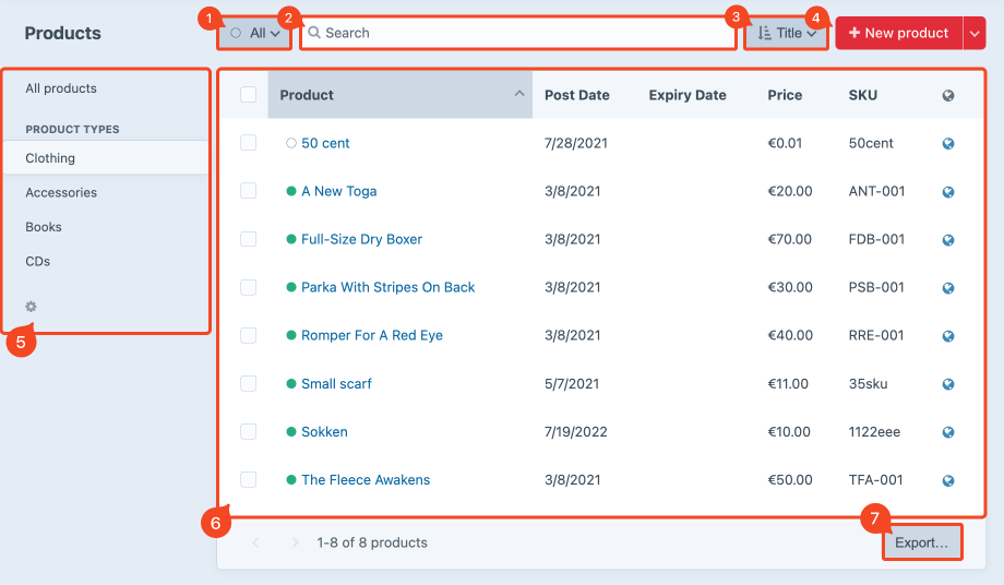 products overviewpage.