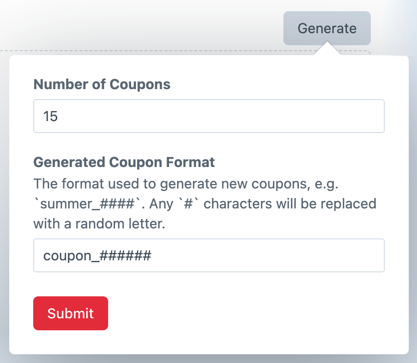 promotions discounts tab coupon bulk.