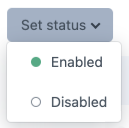 shipping methods setstatus.