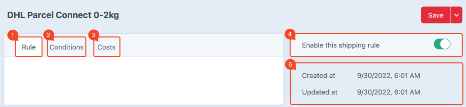 shipping methods shippingrules detailpage.