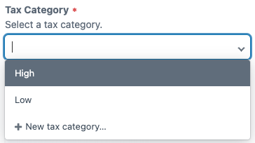 tax rates detailpage categorie.