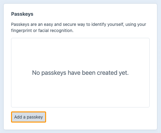 add passkey.